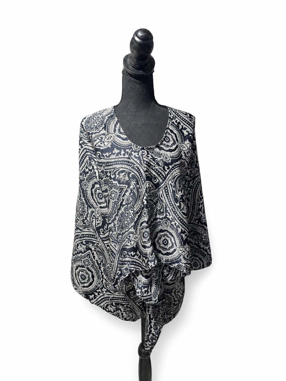 Michael Kors Asymmetrical Top L/XL Navy/White